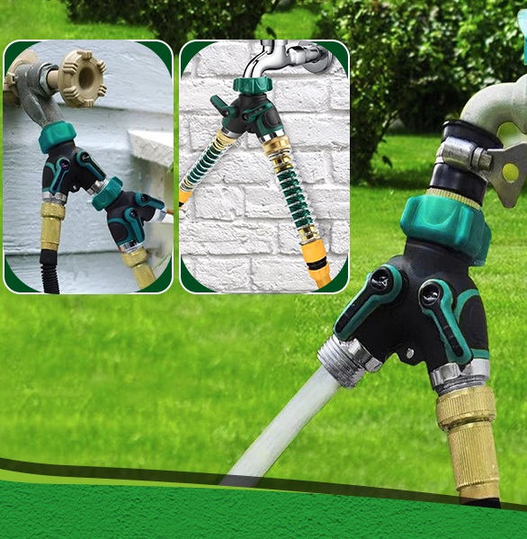 Gardena Hose Comfort - قطعتان من موصلات خراطيم معدنية على