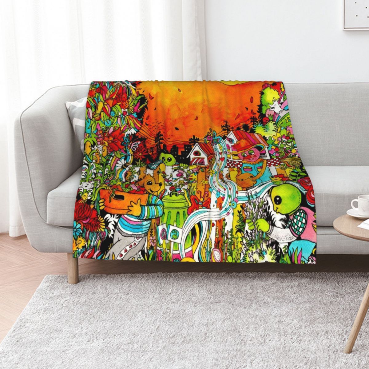 Urban Farming Home - بطانية Urban Farm Time Throw Blanket