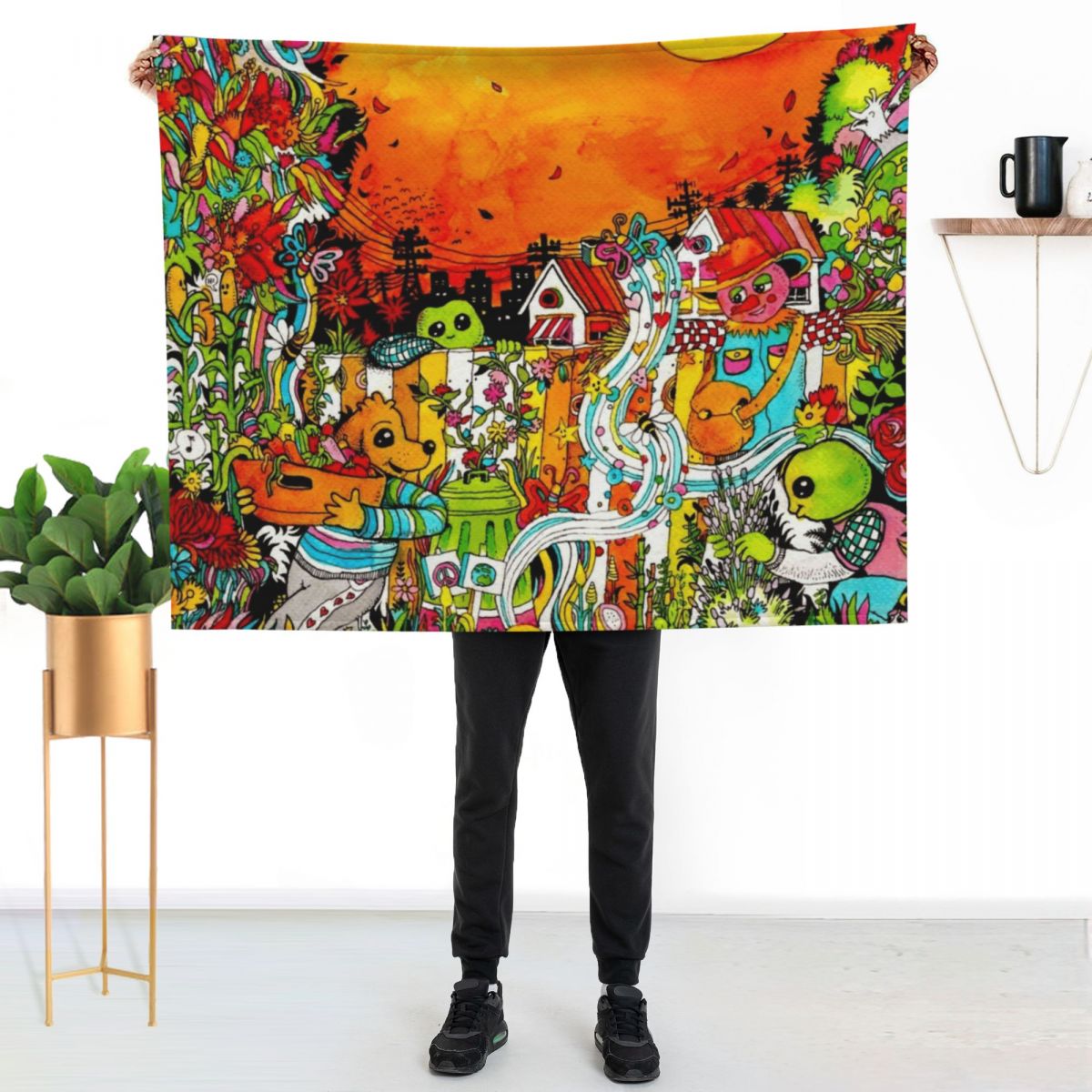 بطانية Urban Farm Time Throw B - مراجعة Urban Farming Home وسعره